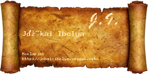 Jókai Ibolya névjegykártya