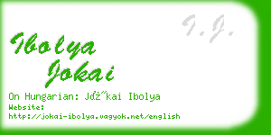 ibolya jokai business card